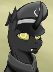 Size: 2756x3707 | Tagged: source needed, useless source url, safe, artist:cofido, imported from derpibooru, oc, oc:vaspier, changeling, equestria at war mod, hat, high res