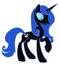 Size: 1500x1624 | Tagged: safe, artist:blah23z, imported from derpibooru, fleur-de-lis, nightmare moon, pony, unicorn, female, palette swap, recolor, solo