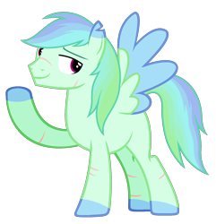 Size: 1413x1463 | Tagged: safe, artist:cindydreamlight, artist:cindystarlight, artist:mikumikubases, imported from derpibooru, oc, oc only, unnamed oc, pegasus, pony, scar, simple background, solo, transparent background, two toned wings, wings