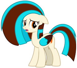 Size: 2763x2437 | Tagged: safe, artist:lightning stripe, imported from derpibooru, part of a set, oc, oc only, oc:phoenix feather, pegasus, pony, commission, cream coat, cutie mark, eyelashes, female, floppy ears, frown, high res, long hair, long mane, long tail, mare, orange eyes, sad, simple background, solo, transparent background, two toned mane, two toned tail