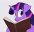 Size: 927x851 | Tagged: safe, artist:melligine, imported from derpibooru, twilight sparkle, pony, unicorn, book, concerned, floppy ears, frown, looking at you, solo, twilight is not amused, twilight sparkle is not amused, unamused, unicorn twilight