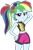 Size: 1024x1536 | Tagged: safe, artist:emeraldblast63, imported from derpibooru, rainbow dash, human, equestria girls, equestria girls series, forgotten friendship, alternate hairstyle, arm behind head, belly button, clothes, dreamworks face, female, hand on hip, looking at you, simple background, sleeveless, smiling, smiling at you, solo, swimsuit, transparent background, vector