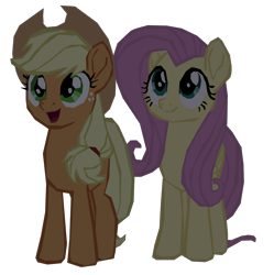 Size: 1280x1286 | Tagged: safe, artist:benpictures1, edit, edited screencap, imported from derpibooru, screencap, applejack, fluttershy, earth pony, pegasus, my little pony: the movie, appleshy, cute, duo, duo female, female, inkscape, jackabetes, lesbian, mare, shipping, shyabetes, simple background, transparent background, vector