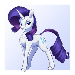 Size: 3200x3200 | Tagged: safe, artist:aquaticvibes, imported from derpibooru, rarity, pony, unicorn, chest fluff, dock, female, high res, looking at you, mare, solo