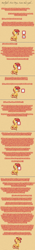 Size: 504x3608 | Tagged: safe, artist:verve, imported from derpibooru, sunset shimmer, pony, unicorn, ask genie twilight, comic, female, letter, levitation, magic, mare, pixel art, sitting, solo, telekinesis, text