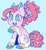 Size: 935x1018 | Tagged: safe, artist:cuctopus, imported from derpibooru, pinkie pie, earth pony, pony, alternate design, bow, candy, ear fluff, food, freckles, hair bow, heart eyes, lollipop, open mouth, smiling, solo, unshorn fetlocks, wingding eyes