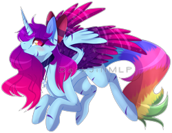 Size: 4144x3192 | Tagged: safe, artist:darkjillmlp123, imported from derpibooru, oc, oc only, alicorn, pony, colored wings, female, gradient background, mare, multicolored wings, simple background, solo, transparent background, wings