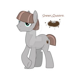 Size: 1280x1280 | Tagged: safe, artist:hate-love12, imported from derpibooru, oc, oc only, oc:smoky quartz, earth pony, pony, male, offspring, parent:maud pie, parent:mud briar, parents:maudbriar, simple background, solo, stallion, transparent background