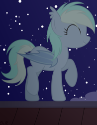 Size: 3431x4410 | Tagged: safe, artist:raymond.doc, imported from derpibooru, oc, oc:diamond, bat pony, pony, ^^, bat pony oc, bat wings, eyes closed, fangs, female, high res, mare, night, roof, rooftop, wings