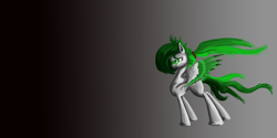 Size: 2000x1000 | Tagged: safe, artist:joan-grace, imported from derpibooru, oc, oc only, pegasus, pony, female, gradient background, mare, pegasus oc, solo, two toned wings, wings