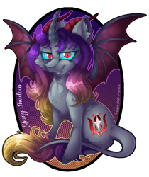 Size: 900x1071 | Tagged: safe, artist:mychelle, imported from derpibooru, oc, oc only, oc:ebony shadow, alicorn, bat pony, bat pony alicorn, pony, bat wings, female, horn, horns, mare, solo, wings