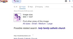 Size: 788x418 | Tagged: safe, imported from derpibooru, starlight glimmer, pony, unicorn, catholicism, female, google, mare, reddit, reverse image search, wide eyes