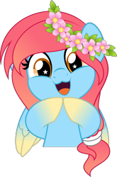 Size: 3298x5003 | Tagged: safe, artist:jhayarr23, imported from derpibooru, part of a set, oc, oc only, oc:vibrashy, pegasus, pony, :3, commission, cute, daaaaaaaaaaaw, female, goody greeting meme, high res, hooves together, looking at you, mare, nya, ocbetes, open mouth, open smile, pegasus oc, simple background, smiling, smiling at you, solo, starry eyes, transparent background, vector, wingding eyes, wings, ych result