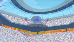 Size: 1280x727 | Tagged: safe, imported from derpibooru, screencap, equestria games (episode), background, crowd, crystal empire, scenic ponyville, stadium