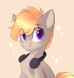 Size: 876x922 | Tagged: safe, artist:d.w.h.cn, imported from derpibooru, oc, oc only, oc:cookie malou, pony, headphones, solo