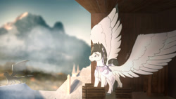 Size: 1920x1080 | Tagged: safe, artist:ehnala, artist:kanah_athy, imported from derpibooru, pegasus, pony, crying, cute, emotions, erebys, feels, nostalgia, tears of joy, wings, young