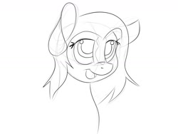 Size: 1600x1200 | Tagged: artist needed, safe, earth pony, pony, art pack:marenheit 451 post-pack, cute, female, filly, floppy ears, open mouth, sketch, solo, stripe (coat marking), verity