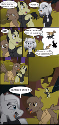 Size: 1280x2683 | Tagged: safe, artist:mr100dragon100, imported from derpibooru, oc, oc:thomas the wolfpony, bat pony, pegasus, vampire, wolf, wolf pony, comic:a king's journey home, dark forest au's dracula, dark forest au's phantom of the opera (erik)