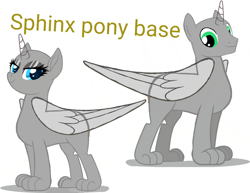 Size: 4597x3555 | Tagged: safe, artist:calebtyink, imported from derpibooru, hybrid, pony, sphinx, sphinx pony, base, female, male, mare, stallion