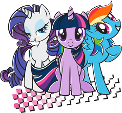 Size: 2048x1898 | Tagged: safe, imported from derpibooru, rainbow dash, rarity, twilight sparkle, alicorn, pegasus, unicorn, simple background, spread wings, stock vector, transparent background, twilight sparkle (alicorn), wings