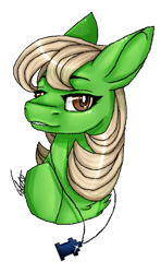 Size: 497x837 | Tagged: safe, artist:inspiredpixels, imported from derpibooru, oc, oc only, pony, bust, jewelry, looking at you, pendant, solo