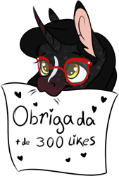 Size: 595x879 | Tagged: safe, artist:eperyton, imported from derpibooru, oc, oc only, pony, unicorn, bust, ear fluff, glasses, horn, milestone, sign, signature, smiling, unicorn oc