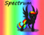 Size: 1000x800 | Tagged: safe, artist:joan-grace, imported from derpibooru, oc, oc only, oc:spectrum, pegasus, pony, abstract background, female, mare, multicolored hair, offspring, parent:rainbow dash, parent:soarin', parents:soarindash, pegasus oc, rainbow hair, slim, solo, thin, wings