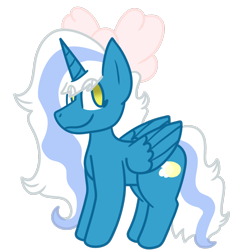 Size: 1000x1000 | Tagged: safe, artist:t1g3rsp1r1t, imported from derpibooru, oc, oc:fleurbelle, alicorn, adorabelle, alicorn oc, bow, chibi, cute, female, hair bow, horn, mare, ocbetes, simple background, transparent background, wings, yellow eyes