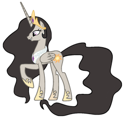 Size: 900x855 | Tagged: safe, artist:blah23z, imported from derpibooru, octavia melody, princess celestia, alicorn, pony, female, mare, race swap, recolor, simple background, solo, transparent background, vector