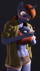 Size: 2160x3840 | Tagged: safe, artist:mod-madclicker, imported from derpibooru, oc, oc only, oc:mod-madclicker, anthro, unicorn, 3d, abs, anthro oc, high res, phone, solo, source filmmaker