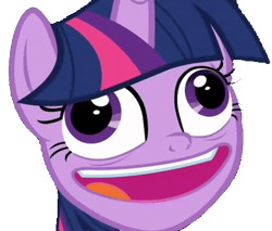 Size: 395x336 | Tagged: safe, edit, edited screencap, imported from derpibooru, screencap, twilight sparkle, alicorn, pony, best gift ever, background removed, crazy face, cropped, derp, faic, female, food, mare, meme, meme face, meme template, open mouth, pudding, pudding face, smiling, solo, twilight sparkle (alicorn), twilight sparkle is best facemaker, twilynanas, wall eyed, wat