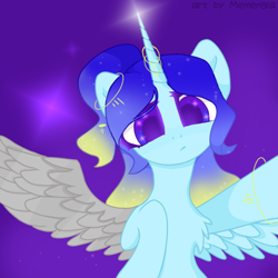 Size: 1326x1326 | Tagged: safe, artist:memengla, imported from derpibooru, oc, alicorn, pony, free art, solo