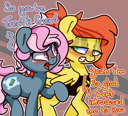 Size: 1552x1410 | Tagged: safe, artist:lou, imported from derpibooru, oc, oc:juicy dream, oc:roxanne, commission, female, lesbian