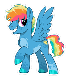 Size: 1515x1724 | Tagged: safe, artist:moccabliss, imported from derpibooru, oc, oc only, oc:sunny side up, pegasus, pony, base used, male, offspring, parent:rainbow dash, parent:soarin', parents:soarindash, solo, stallion