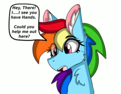 Size: 1200x926 | Tagged: safe, alternate version, artist:cuddlelamb, imported from derpibooru, rainbow dash, human, pegasus, pony, :3, :p, animated, behaving like a cat, blushing, cheek fluff, chest fluff, cute, dashabetes, ear fluff, eye clipping through hair, eyebrows, eyebrows visible through hair, female, floating heart, gif, hand, heart, human on pony petting, lidded eyes, mare, offscreen character, offscreen human, open mouth, petting, purring, simple background, speech bubble, tongue out, white background