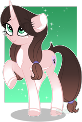 Size: 681x1001 | Tagged: safe, artist:star-gaze-pony, imported from derpibooru, oc, oc only, oc:cindy, pony, unicorn, female, mare, raised hoof, solo