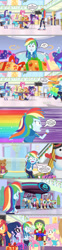 Size: 1143x4620 | Tagged: safe, artist:silverbuller, edit, edited screencap, imported from derpibooru, screencap, applejack, fluttershy, pinkie pie, rainbow dash, rarity, sandalwood, sci-twi, sunset shimmer, twilight sparkle, equestria girls, equestria girls series, holidays unwrapped, spoiler:eqg series (season 2), comic, dashing through the mall, female, humane five, humane seven, humane six, male, sandalshy, screencap comic, shipping, straight