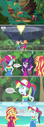 Size: 1137x3280 | Tagged: safe, artist:silverbuller, edit, edited screencap, imported from derpibooru, screencap, rainbow dash, sunset shimmer, twilight sparkle, equestria girls, equestria girls series, spring breakdown, spoiler:eqg series (season 2), comic, screencap comic