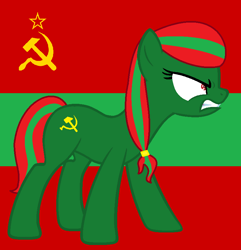 Size: 767x797 | Tagged: safe, artist:angelovalouva, imported from derpibooru, earth pony, pony, communism, hammer and sickle, moldova, nation ponies, needs more saturation, ponified, ponified flag, transnistria