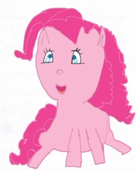 Size: 639x803 | Tagged: safe, artist:basinator, imported from derpibooru, pinkie pie, pony, 1000 hours in ms paint, ms paint, pencil, solo