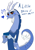 Size: 1569x2212 | Tagged: safe, artist:chibi-n92, imported from derpibooru, discord, draconequus, three's a crowd, blue flu, blush sticker, blushing, cute, discute, glass of water, heart, male, music notes, nintendo ds, simple background, smiling, solo, talking, white background
