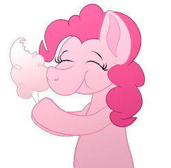 Size: 1214x1188 | Tagged: safe, artist:xppp1n, imported from ponybooru, pinkie pie, cotton candy, eating, solo