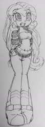 Size: 1605x4560 | Tagged: safe, artist:shadowhawx, artist:shadowhawx95, imported from derpibooru, sunset shimmer, equestria girls, sketch, solo, traditional art