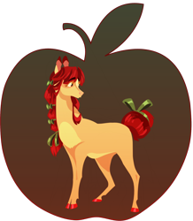 Size: 1280x1465 | Tagged: safe, artist:ikigai-uykiyo, imported from derpibooru, apple bloom, earth pony, pony, bow, braid, eyebrows, eyebrows visible through hair, female, hair bow, hoers, looking back, mare, older, older apple bloom, simple background, solo, solo female, tail bow, transparent background