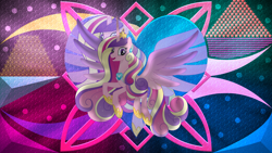 Size: 3840x2160 | Tagged: safe, artist:inaactive, artist:laszlvfx, artist:pumpkinpieforlife, edit, imported from derpibooru, princess cadance, pony, high res, solo, wallpaper, wallpaper edit