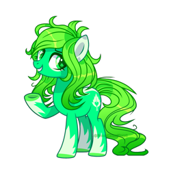 Size: 2700x2700 | Tagged: safe, artist:greenmaneheart, imported from derpibooru, oc, oc only, oc:floria nature, earth pony, pony, earth pony oc, female, grin, high res, mare, raised hoof, simple background, smiling, solo, transparent background