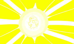 Size: 1024x615 | Tagged: safe, artist:horsesplease, imported from derpibooru, party favor, derp, exploitable meme, flag, i didn't listen, image macro, majestic as fuck, meme, sun, yellow