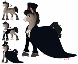 Size: 5100x4200 | Tagged: safe, artist:eperyton, imported from derpibooru, oc, oc only, earth pony, pony, clothes, earth pony oc, hat, hoof fluff, male, simple background, stallion, top hat, white background