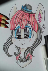 Size: 926x1368 | Tagged: safe, artist:moonert, imported from derpibooru, oc, oc only, pony, chibi, solo, traditional art