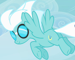 Size: 1020x816 | Tagged: safe, imported from derpibooru, screencap, fleetfoot, pegasus, pony, rainbow falls, season 4, butt, cropped, female, fleetbutt, flying, goggles, mare, plot